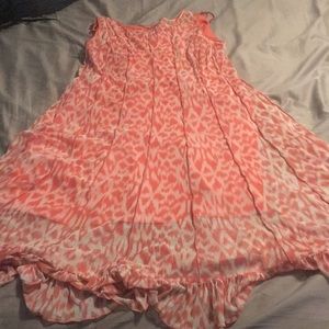 Two piece peach dress